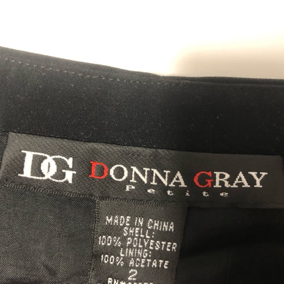 DONNA GRAY petite vintage black flared trousers/pants (size 2) - Picture 4 of 4